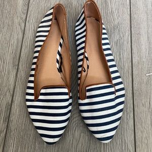 H&M Navy & White Flats